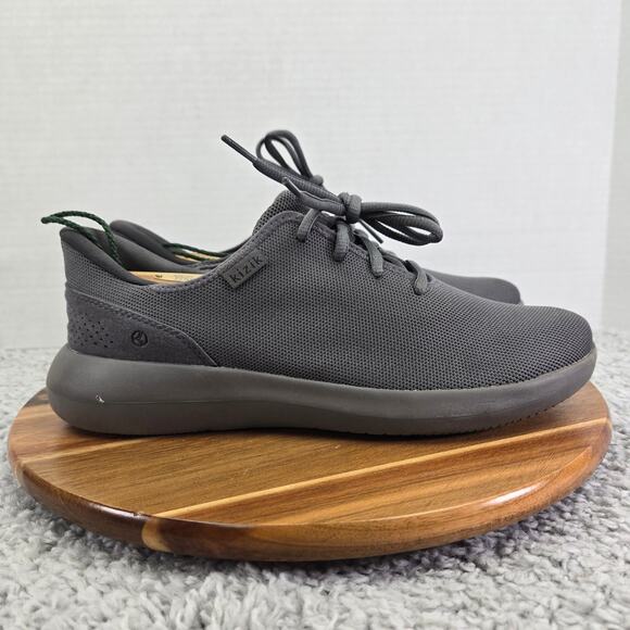 Kizik Madrid Eco-Knit Graphite Gray Hands-Free Casual Slip On Sneaker Mens 9 - Picture 3 of 15